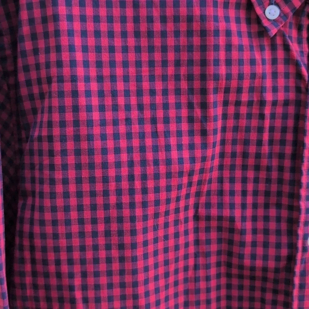 J.Crew Flex Washed Red & Blue Plaid Long-sleeve Button Down Shirt